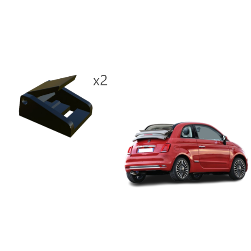 Coppia clip rinforzate per cinghie capote Fiat 500 Cabrio Fiat 500C 500 C