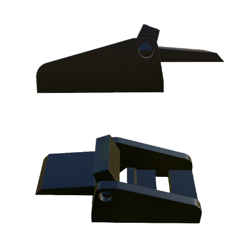 Coppia clip rinforzate per cinghie capote Fiat 500 Cabrio Fiat 500C 500 C